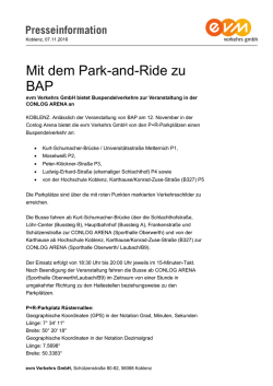 Mit dem Park-and-Ride zu BAP