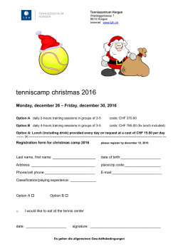 tenniscamp christmas 2016