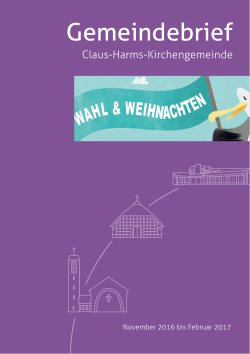 Gemeindebrief - Claus-Harms