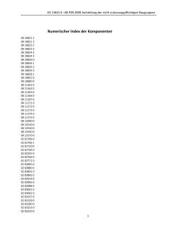 PSB 2000 Aufstellung der nicht zulassungspflichtigen Baugruppen