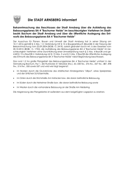 Die STADT ARNSBERG informiert
