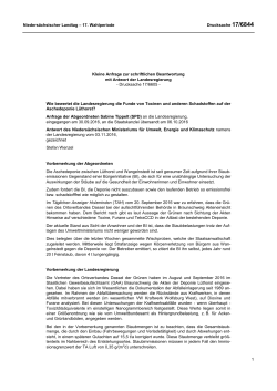 Drucksachen allgemein - Nieders&auml;chsischer Landtag