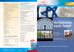 Herbstreise nach Israel