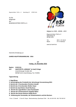 Jahreshauptversammlung