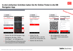 Tickets über DB Navigator App laden