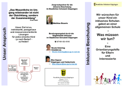 Inklusive B esc hulung Unser A nspruc h