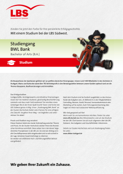 Studiengang BWL Bank