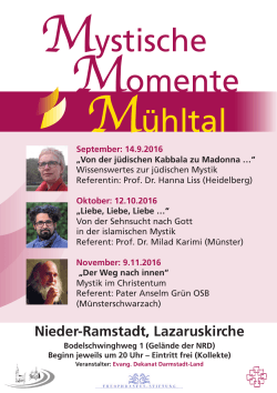 Mystische Momente Mühltal - Evangelisches Dekanat Darmstadt-Land