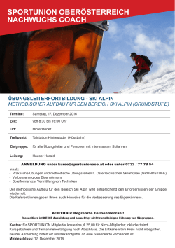 Übungsleiterfortbildung Ski Alpin (17. Dezember 2016)