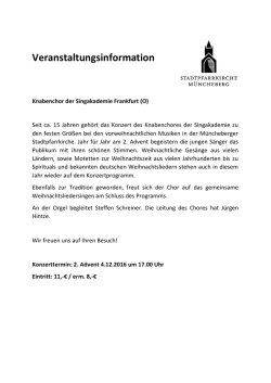 Veranstaltungsinformation - Stadtpfarrkirche Müncheberg