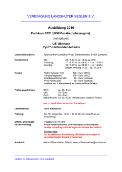 Infoblatt Funk-Ausbildung SRC UBI 2016