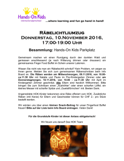 hier die Einladung - Hands