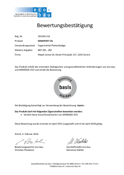 eco-bau Zertifikat