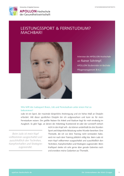 Interview - APOLLON Hochschule