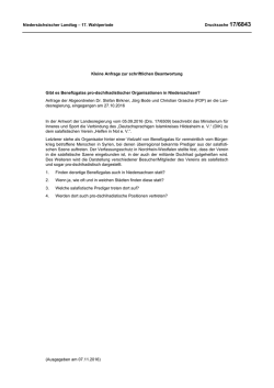 Drucksachen allgemein - Nieders&auml;chsischer Landtag