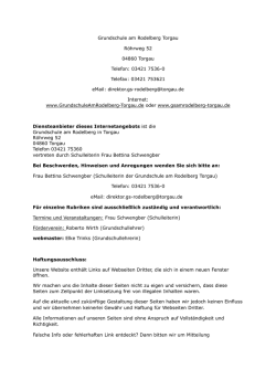 Grundschule am Rodelberg Torgau R&ouml;hrweg 52 04860 Torgau