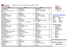 Speiseplan vom 14.11.2016 bis 20.11.2016 / KW 46