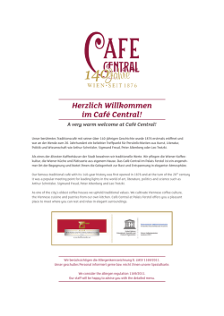 Herzlich Willkommen im Caf&eacute; Central!
