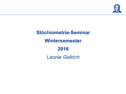 Stöchiometrie - Seminar 3 - Goethe