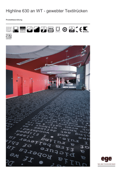 Highline 630 an WT - gewebter Textilrücken