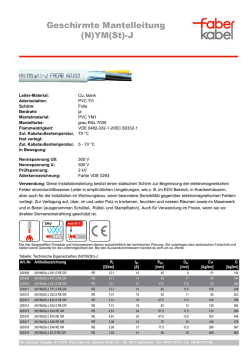 Geschirmte Mantelleitung (N)YM(St)-J