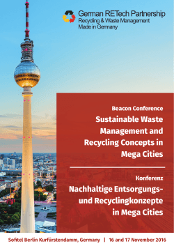 und Recyclingkonzepte in Mega Cities