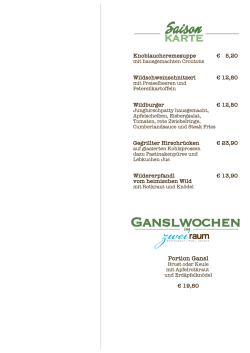 Zazºo KARTE Knoblauchcremesuppe E 5,2O mit
