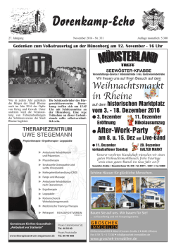 Dorenkamp-Echo - B&uuml;rgersch&uuml;tzenverein Dorenkamp 1904 e.V.