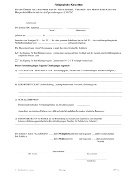 Pädagogisches Gutachten - Staatliche Schulberatung in Bayern