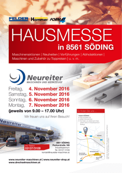 Hausmesse EINLADUNG S&Ouml;DING als PDF