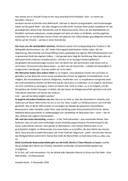 In diesem Statement zu den amerikanischen