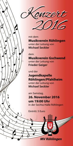 zum Konzertprogramm - Musikverein Röhlingen