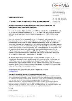 Cloud Computing im Facility Management