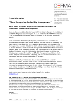 Cloud Computing im Facility Management