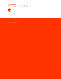 Herman Miller CEU Course Catalog