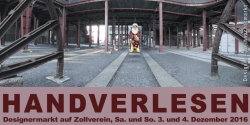 Handverlesen Designermarkt auf Zollverein Flyer