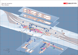 Gare de Lausanne Plan intérieur
