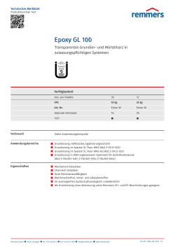 Epoxy GL 100, 1427 - Technisches Merkblatt