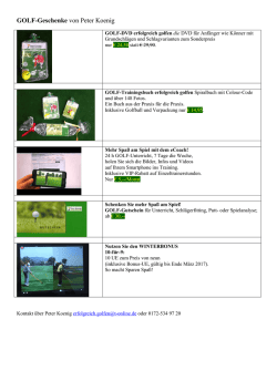 GOLF-Geschenke von Peter Koenig