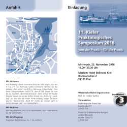 11. Kieler Proktologisches Symposium 2016 von der Praxis
