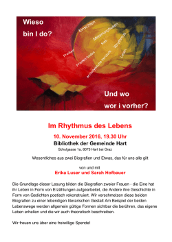 Im Rhythmus des Lebens