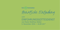 einf&uuml;hrungsgottesdienst