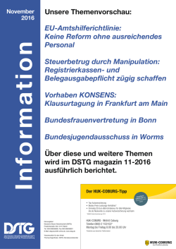 Die Wandzeitung November 2016 - Deutsche Steuer