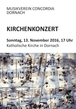 kirchenkonzert - Musikverein Concordia Dornach