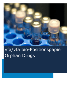 vfa-Positionspapier "Orphan Drugs"