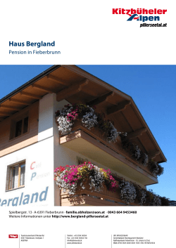 Haus Bergland in Fieberbrunn