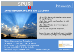 gLAUBENSKURS SPUR8