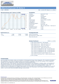 UBS(CH)Vitainvest 25 Swiss U