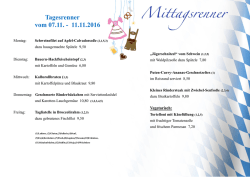 Tagesrenner vom 07.11. - 11.11.2016 - Hacker