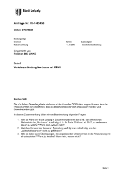 Anfrage Nr. VI-F-03458 - DIE LINKE. Fraktion im Stadtrat zu Leipzig